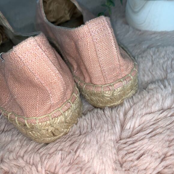 Soludos Dusty Rose Pink Ciao Bella Embroidered Platform Slip On Shoes Size 9 - Picture 10 of 11